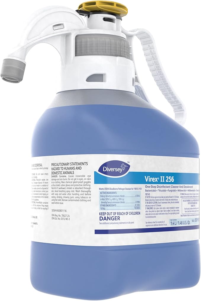 VIREX Diversey II 256 Disinfectant Cleaner SmartDose, 1.4 L, 2 Pk