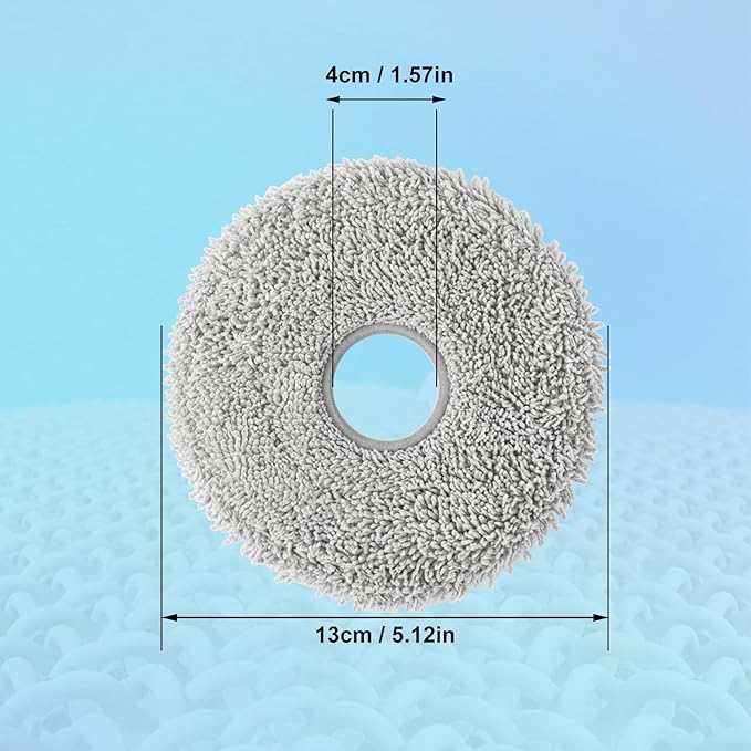 8 Pack Reusable Mop Pads for Dreame L10s, L40, X40, X50 Robot Vacuum | for Mova V50/E40/P10/P50 Pro Ultra, L50/X30/D30/L20/L40s Ultra/L10s Pro Ultra/L10s Ultra Gen2 Microfiber Washable Mop Cloth