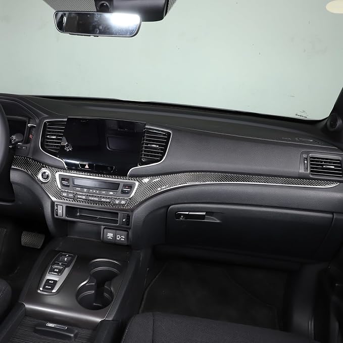 Dashboard Panel Cover Trim for Honda Pilot 2016-2022/ Ridgeline 2017-2023/ Passport 2019-2023, Instrument Panel Trim Strip, Center Console Button Switch Trim Frame (Center Console Decorative Strip)