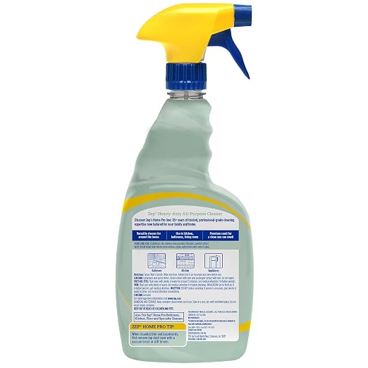 Zep Home Pro Heavy-Duty All-Purpose Cleaner - 32 oz (Pack of 1) R61506 - Removes tough grime from multiple indoor surfaces like counters & floors while leaving behind a Eucalyptus Bergamot scent