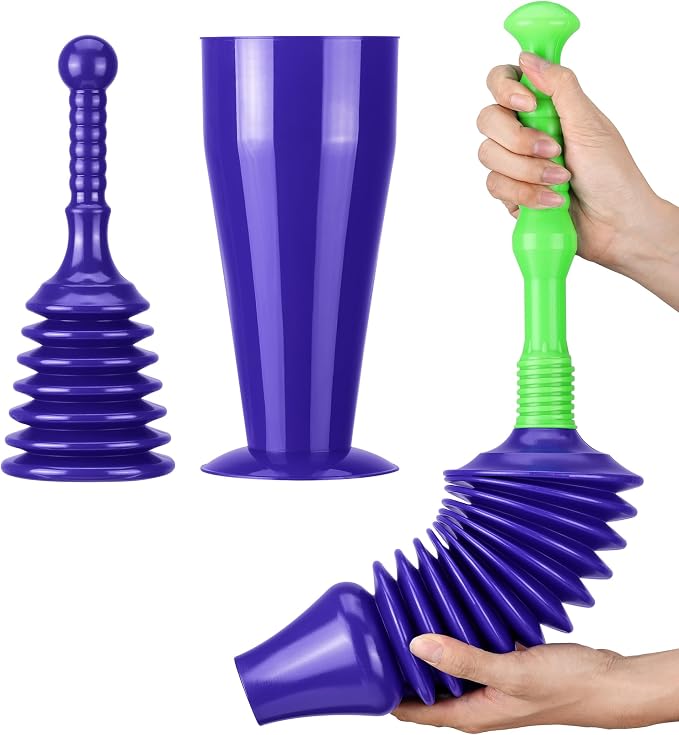 Luigi's Toilet & Sink Plunger Set - Blue