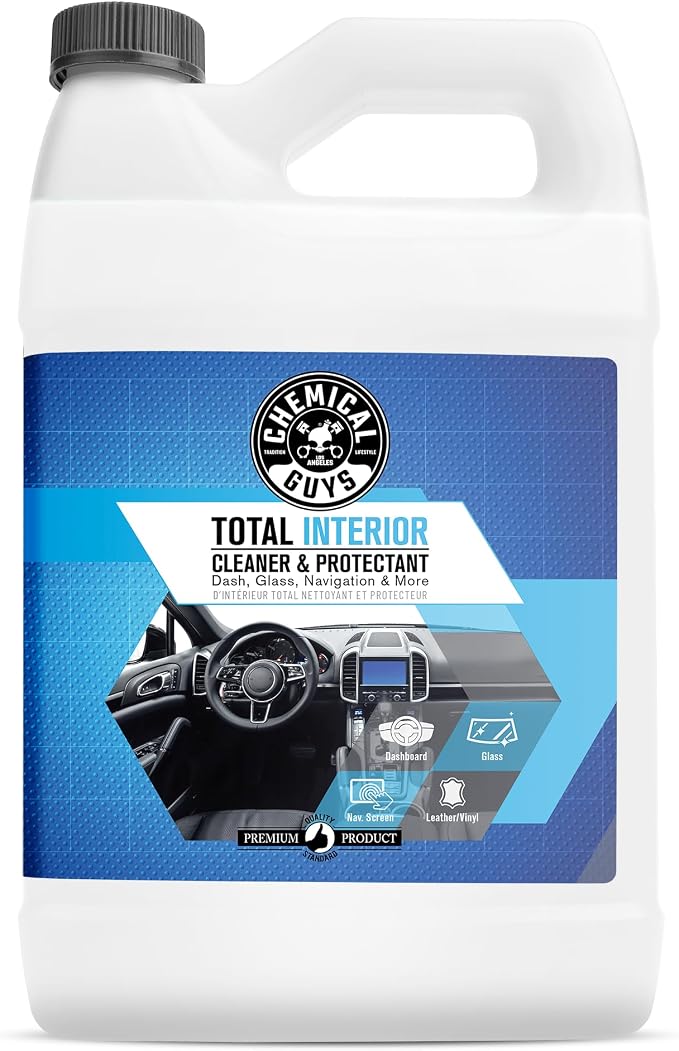 Chemical Guys, Total Interior Cleaner & Protectant for Cars, 1 Gallon Jug | Cleans dashboards, seats, door panels, trim and glass in one step, leaving a fresh, streak-free, factory-style look