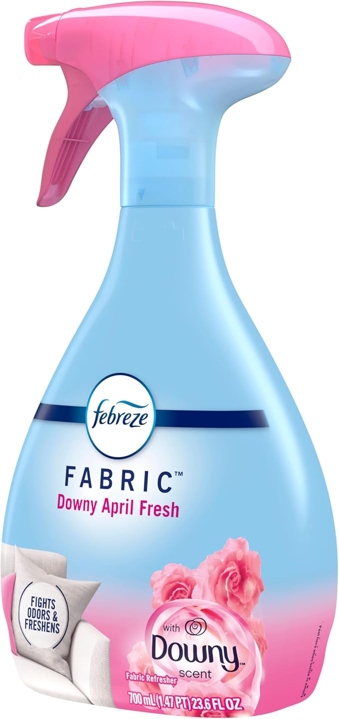 Febreze Fabric Spray Air Freshener, Odor-Fighting Fabric Refresher, Sneaker Balls Alternative, Couch Cleaner, Linen Spray, Multi-Use, Downy April Fresh Scent, 23.6 fl oz