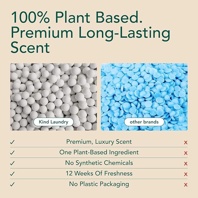 Kind Laundry Scent Booster Beads, Lavender Dream, Non-Toxic In-Wash, 320g | 100% Plant-Based In-Wash Laundry Beads, Plastic-Free, Odor Eliminator & Deodorizer for Clothes