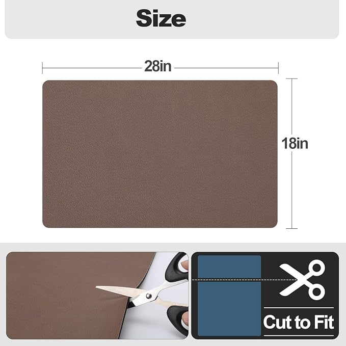 Ecotrim - Dish Drying Mat for Kitchen Counter | Coffee Bar Mat for Countertops | Heat Resistant Drainer Mat with Non-slip Rubber Backed | Hide Stain Kitchen Absorbent Draining Mat | Brown 18"x28"