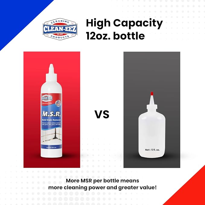 Clean-eez Mold Stain Remover Gel | Powerful Mold and Mildew Stain Remover for Caulk and Almost Any Bathroom Surface Like Grout, Glass, Tile and Rubber | Made In USA from US Company