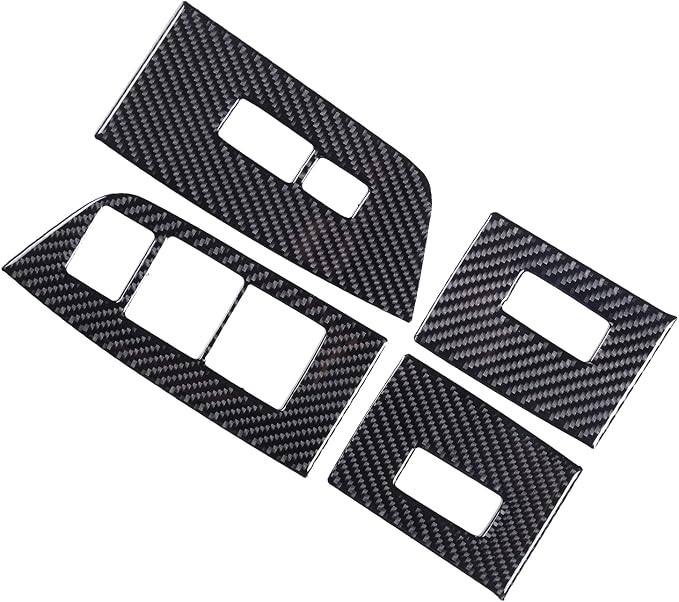 Car Window Lift Switch Cover for Honda Pilot 2016-2022/ Passport 2019-2023, Interior Window Switch Button Panel Decoration Frame Cover, Carbon Fiber (Glass Lift Switch Frame)