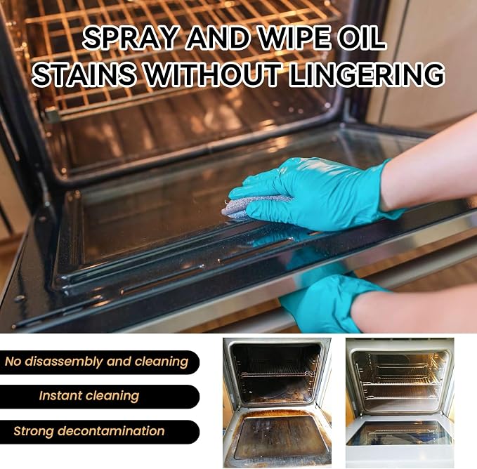 Oven & Grill Foam Cleaner 3.38 fl.oz, Degreaser Spray | Foam cleaner and degreaser spray for ovens, grills, stoves and grates, helps break down grease and food residue, 3.38 fl.oz