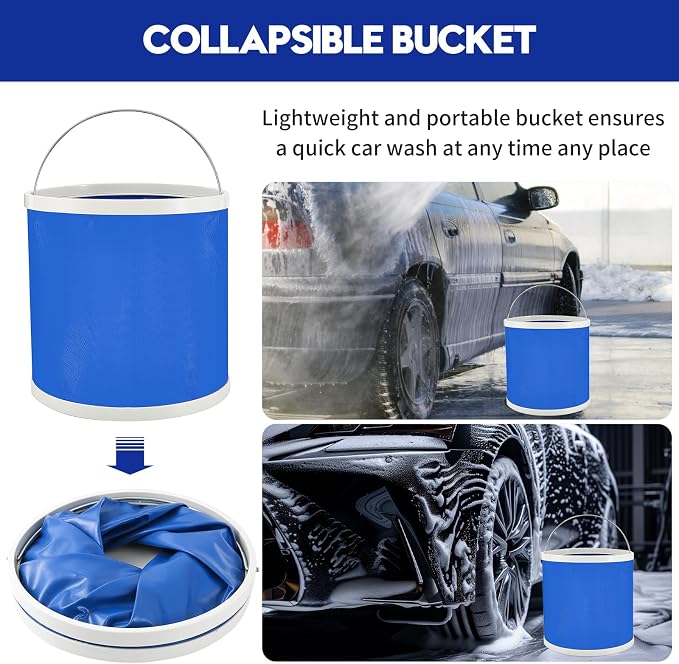 Qydipclin 39Pcs Car Detailing Kit, Car Detailing Brush Set, Car Wash Cleaning Kit, Car Detailing Brushes, Professional Car Care Kit for Interior Exterior Wheels, Blue