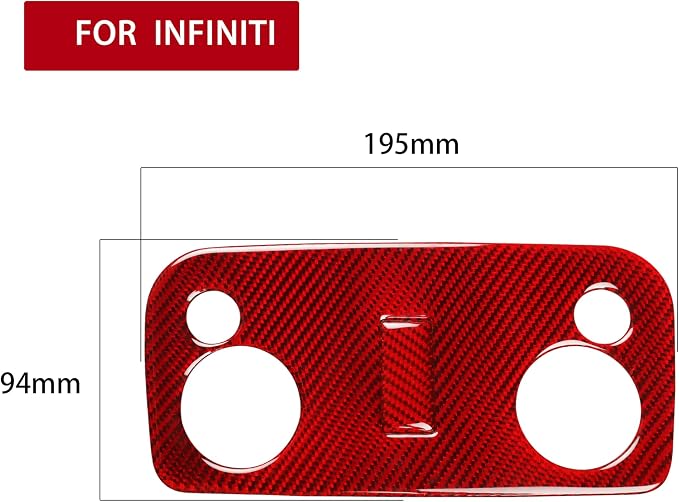 Real Carbon Fiber Trim for Ford Mustang Accessories | for 2009 2010 2011 2012 2013 2014 Reading Lamp Cover Light Panel Interior Thick Overlay Decal 2PCs