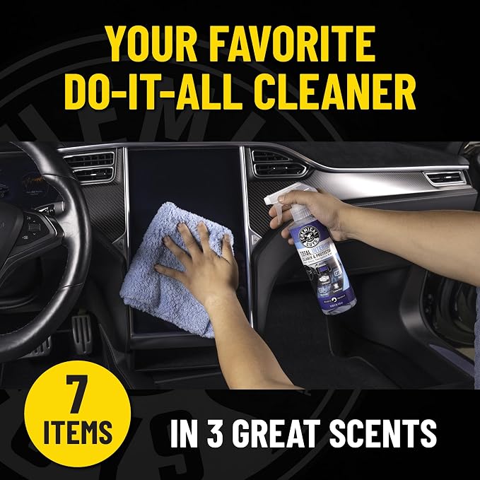 Chemical Guys, Total Interior Cleaner Variety Kit, New Car & Black Cherry | Sample two aromas in one box, a one-step spray for dashes, seats, door panels and screens, boxed ready to gift
