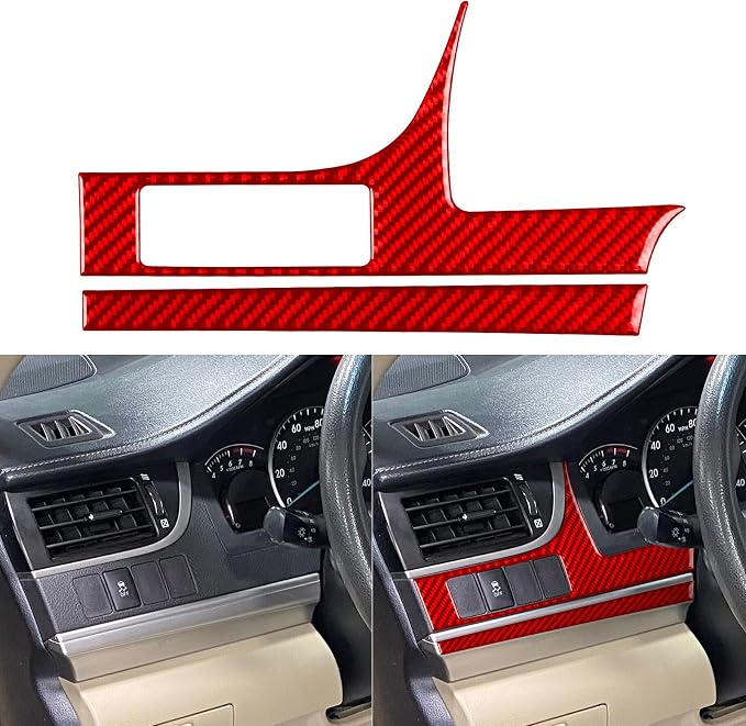Real Carbon Fiber Trim for Toyota Camry Accessories | for 2012 2013 2014 Engine Start Stop Panel Ignition Control Lower Decoration Panel Interior Thick Overlay Decal