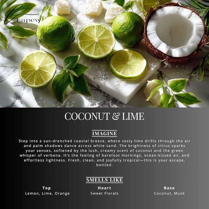 Lapew Room & Linen Spray | Fragrance Mist for Home, Car & Office | Fabric & Air Freshener | Neutralizing Mist | Made in USA | Coconut & Lime