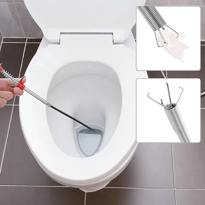 76 inch Drain Snake Flexible Grabber Claw – Toilet Snake Drain Claw for Clog Remover & Pick Up Small Items