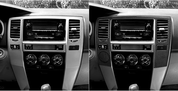 Carbon Fiber Air Vent Stickers Fit for Toyota 4Runner(N210) 2003-2009 | for 4 Runner SR5/Sport Edition/Limited | Accessories | Center Console Air Vent Trim | Anti-scratch | Thick