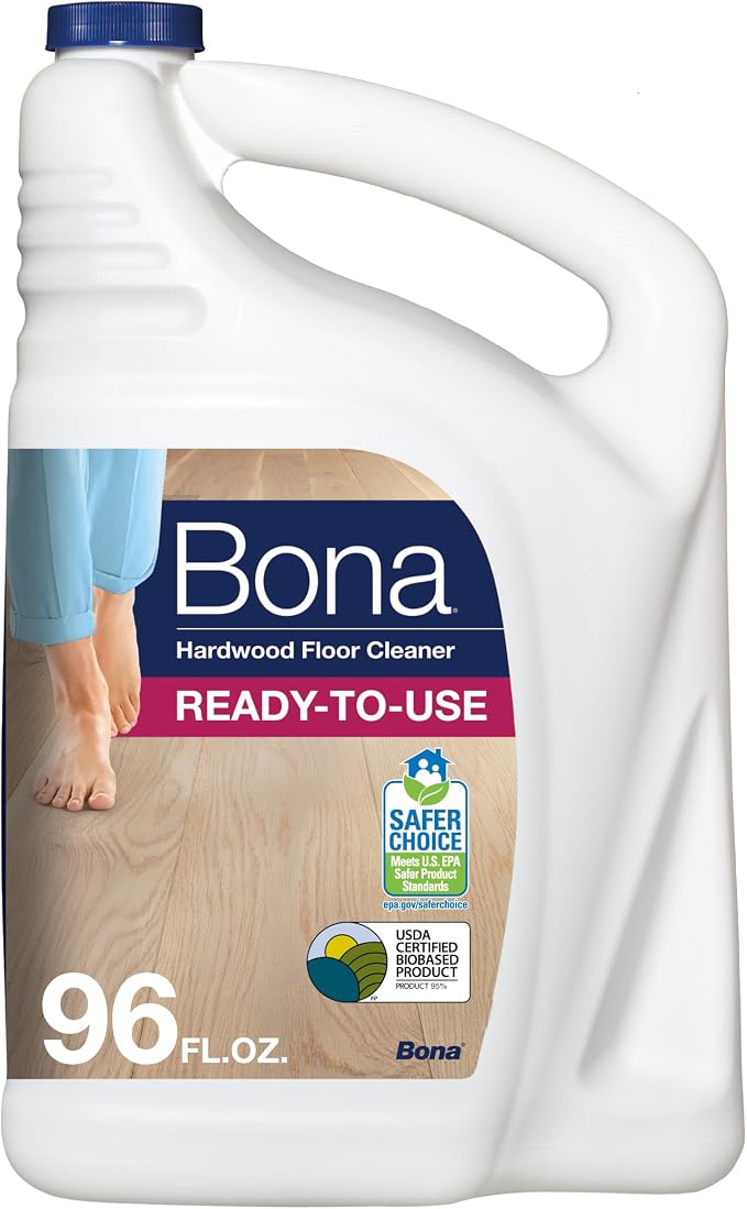 Bona Hardwood Floor Cleaner Refill - 96 fl oz - Unscented | Refill Spray Mops and Spray Bottles - Residue-Free Floor Cleaning Solution for Wood Floors