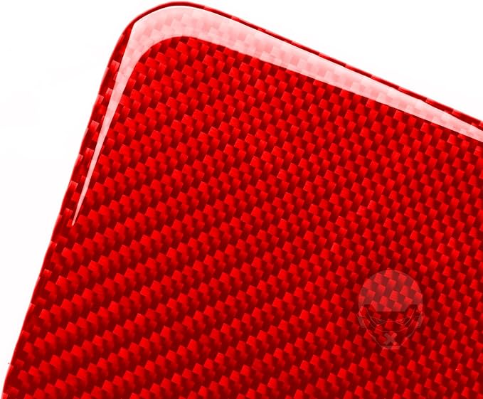 Red Real Carbon Fiber Trim for KIA Forte K3 Accessories | for 2019 2020 2021 2022 2023 2024 Center Console Organizer Storage Glove Box Sticker Interior Thick Overlay Decal