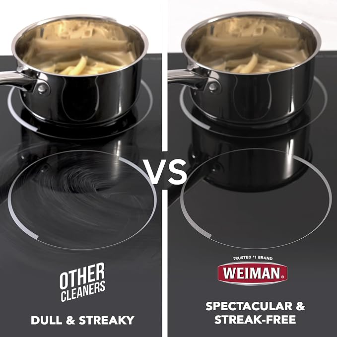 Weiman Cooktop Cleaner & Polish Heavy Duty Stove Eco Friendly 10 oz Bottle