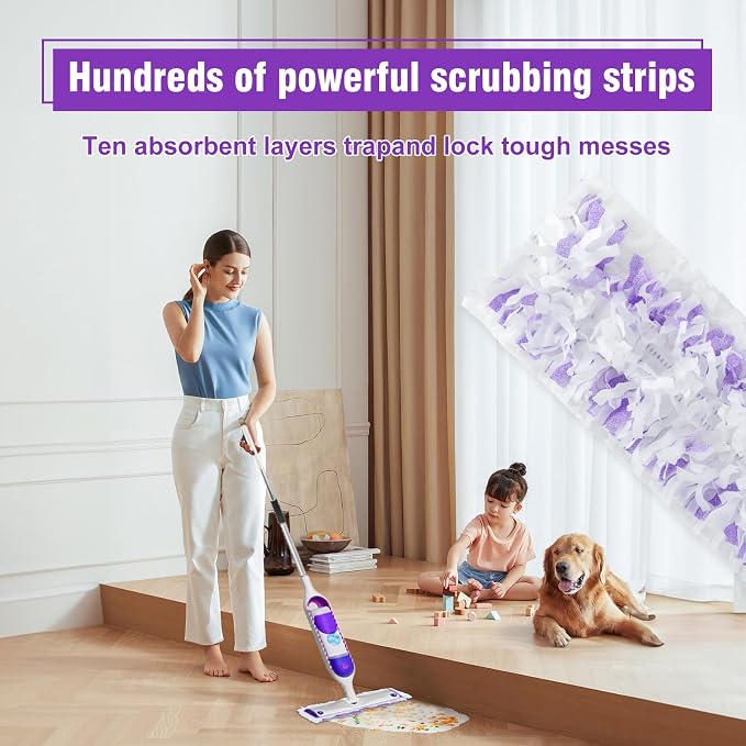 80 Pack Power Mop Refills Pad for Swiffer Power Mop,Swifter Wet Pads Refill | For Swiffer,Thickened Multi-Surface&Wood Mopping Pads Replacement for Floor Cleaning,All Purpose Wet or Dry Cleaning