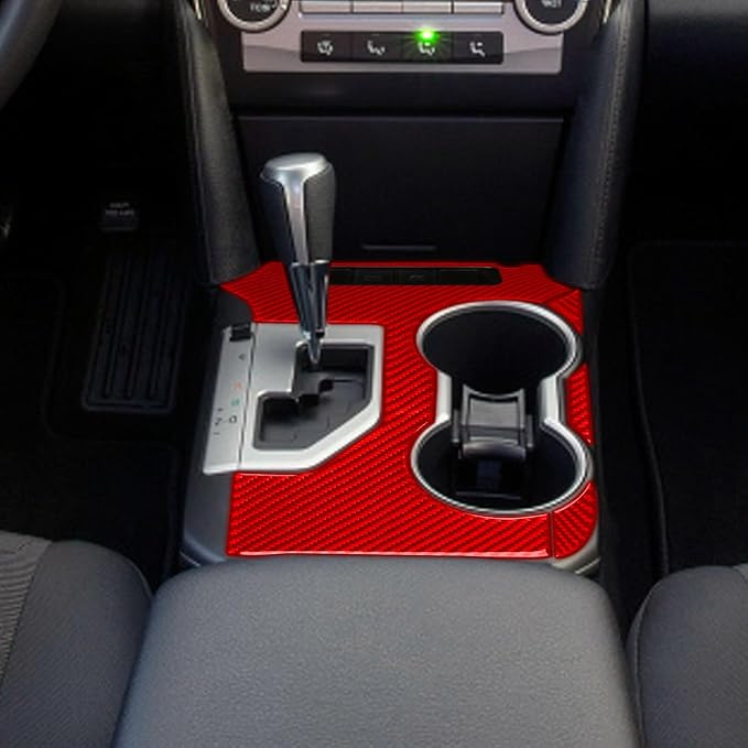 Real Carbon Fiber Trim for Toyota Camry Accessories | for 2012 2013 2014 Gear Shifter Console Anti-Scratch Panel Frame Interior Thick Overlay Sticker Decal Type-B