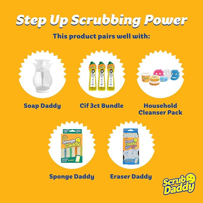Scrub Daddy Scratch-Free Multipurpose Kitchen Sponges - Bulk Dish Sponges for Kitchen, Bathroom, Household Cleaning & More - Made with BPA-Free Polymer Foam (5 Count) (Pack of 2)