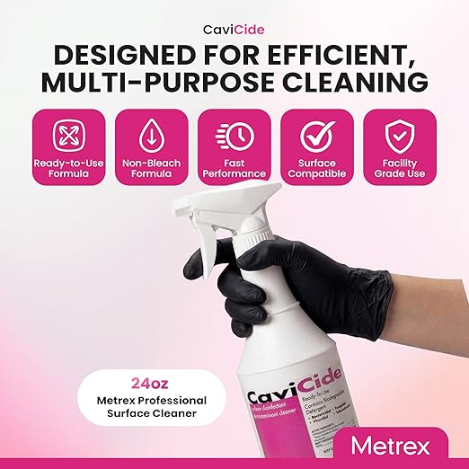 Metrex CaviCide Surface Disinfectant Cleaner Spray, 24 Oz – Ready-to-Use Disinfecting Spray, All Purpose Cleaner & Decontaminant for Medical, Clinical, Lab & Patient Care Areas – Original Version