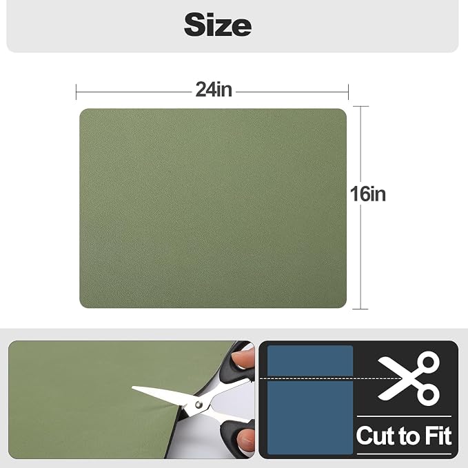 Ecotrim - Dish Drying Mat for Kitchen Counter | Coffee Bar Mat for Countertops | Heat Resistant Drainer Mat with Non-slip Rubber Backed | Hide Stain Kitchen Absorbent Draining Mat | Green 16"x24"