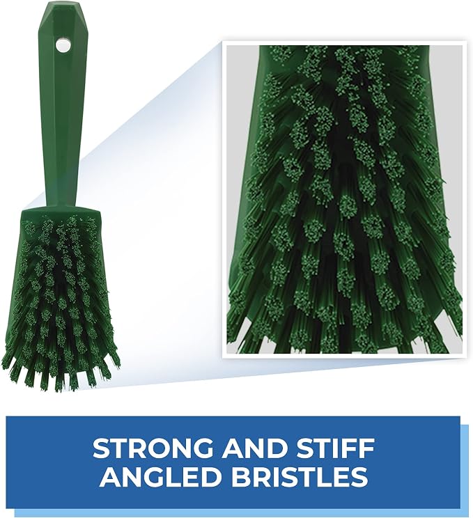 Vikan 41922 Brush,Washing,Stiff,10",PP/PBT,Green