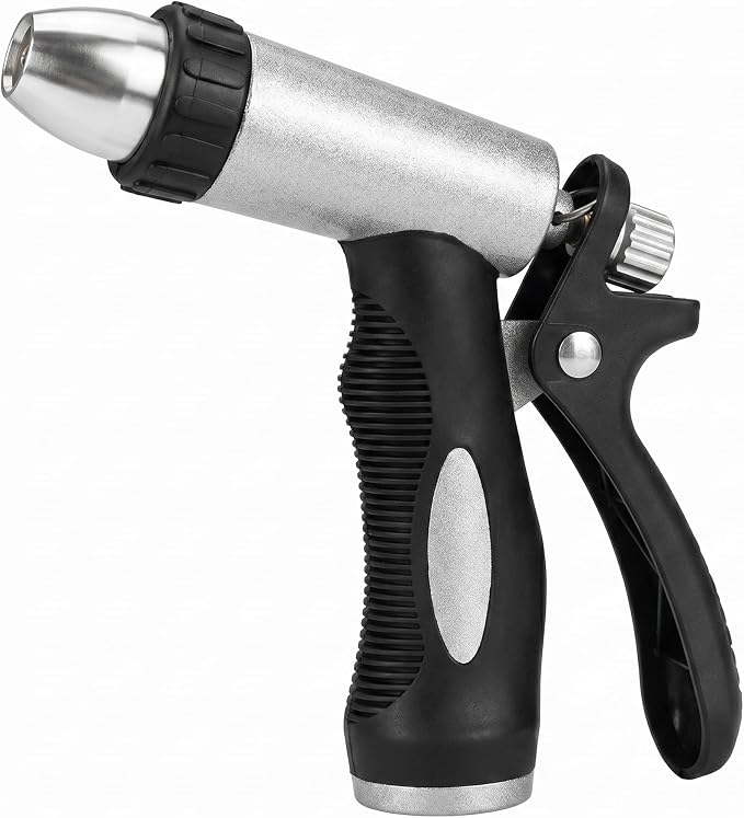 GREEN MOUNT Heavy Duty Hose Nozzle, High Pressure Water Nozzle for Garden & Car Wash, 1-Pack