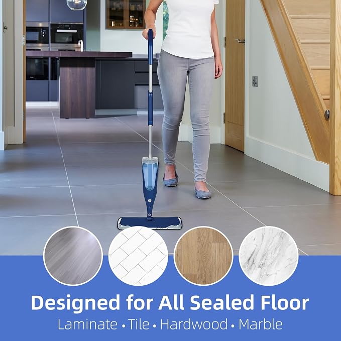 8 Pack Mop Pads Replacement for Bona Family of Mops, Washable & Reusable Microfiber Cleaning Pad for Hardwood and Multi-Surface (3 Deep Clean Pads + 3 Microfiber Cleaning Pads + 2 Dusting Pads) | Washable & Reusable Cleaning Pad for Hardwood and Multi-...