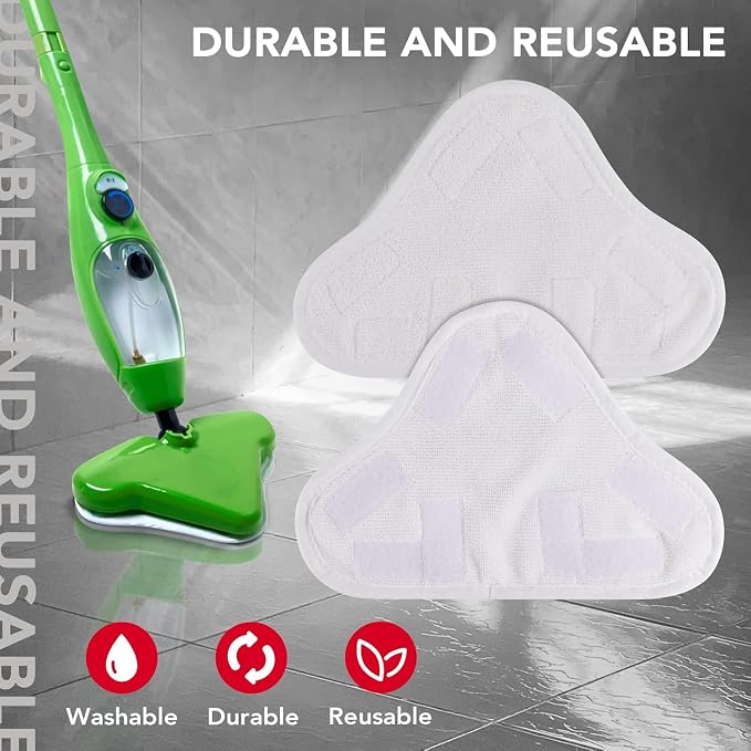 Sgizoku Microfiber Steam Mop Pad Replacement Compatible with H2O H20 Mop X5 Steam Steam Cleaners Washable & Reusable - 4 Pack