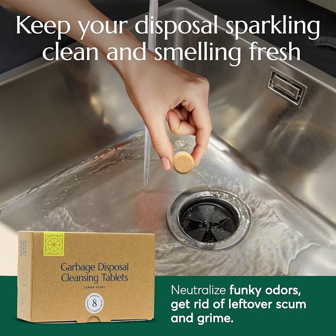 CLEANOMIC Garbage Disposal Tablets and Tablet Tin Bundle