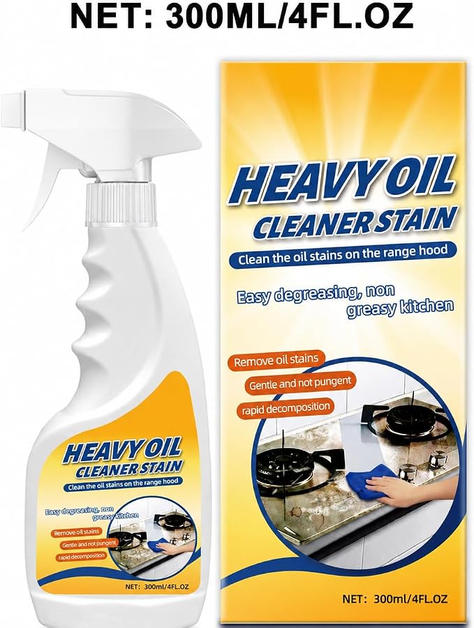 Heavy-Duty Degreaser for Kitchen Heavy Oil Stain Cleaning - Remove Dirt, Grime, and Grease from Oven, Microwave, stove top and other kitchen appliances-10Fl.Oz