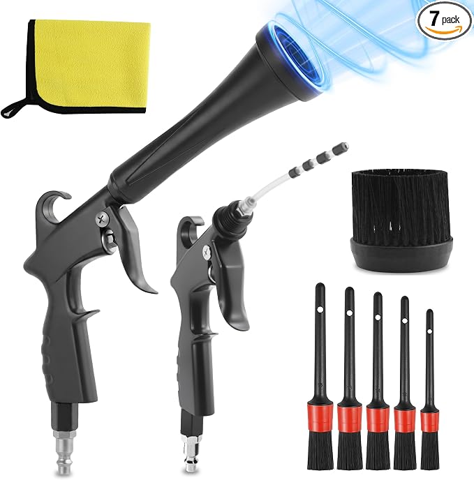 HANDY Tornado Car Cleaning Gun Air Blow Gun for Compressor Pneumatic Tool | Brass Adjustable Durable metal body Car Detailing Kit Interior Cleaner