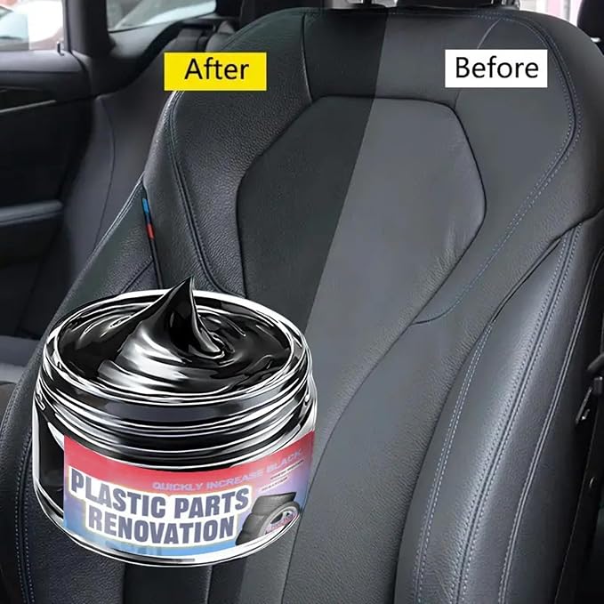 Car Trim Restorer Repair Shine Cleaner | Long Lasting Car Tire Wax for SUV Truck Vehicle Automotive Sedan Scooter RV Seat Console Dashboard Wheel