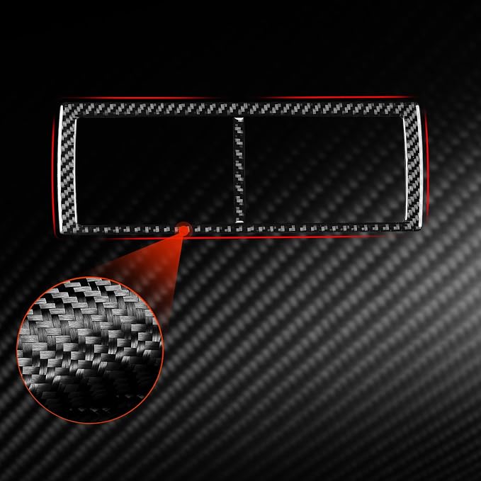 Real Carbon Fiber Trim for Toyota Camry Accessories | for 2012 2013 2014 Dashboard Central A/C Outlet Vent Panel Sticker Interior Thick Overlay Decal