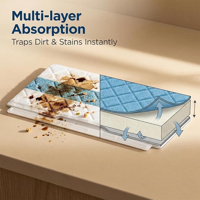 Disposable Replacement Pads for Shark Vacmop Pro,10-Pack Refills Compatible with VM252, VM200, VM250, VM251, VM190, VM200C, VM252C, QM250, VC205 for All Hard Floors