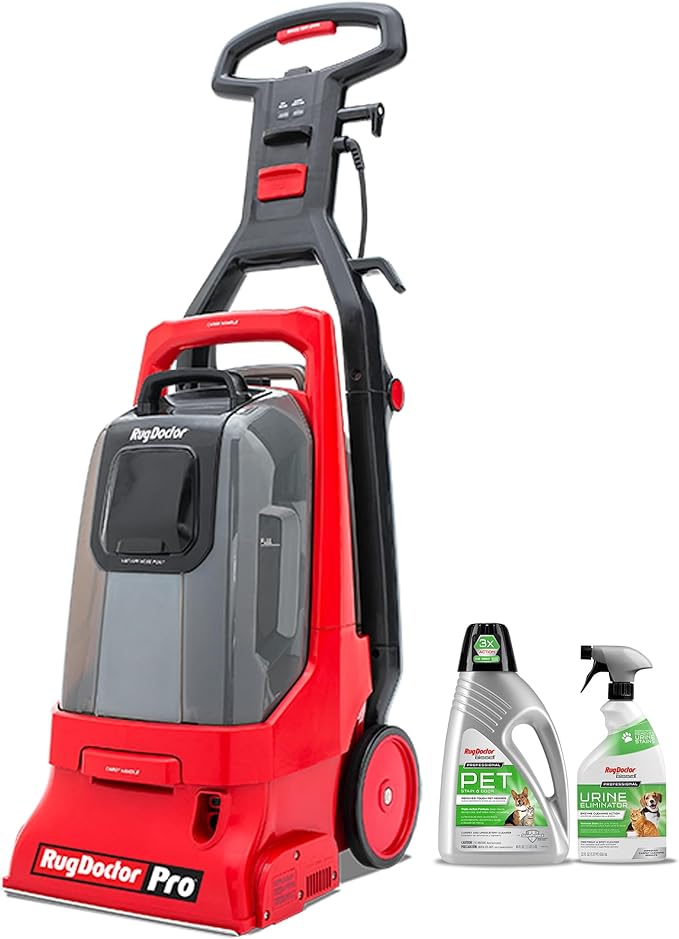 Rug Doctor Pro Deep Commercial Carpet Cleaner with Pet Cleaner Bundle | Includes 48 oz Pet Stain & Odor Solution and 22 oz Urine Eliminator Spray for Tough Pet Stains and Odors