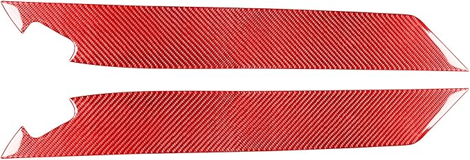 Red Real Carbon Fiber Accessories Decals Inner Door Panel Lower Cover Trim Compatible with Subaru BRZ/Scion FR-S/Toyota 86 2016 2017 2018 2019 2020 Car Interior Stickers
