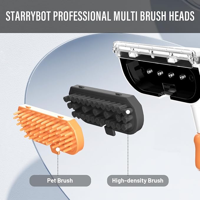 Starrybot Upholstery Cleaner Machine, 18Kpa Pet Stain Extractor | Portable spot cleaner for carpets, sofas, car interiors, and pet stains with strong 18Kpa suction power.