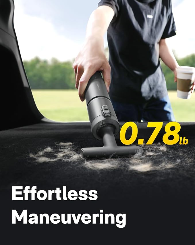 HOTO Car Vacuum Portable Cordless, 4-in-1 Mini Handheld Vacuum, 20000Pa | Hand Vacuum Rechargeable Electric Compressed Air Duster Blower for Dorm Room, Apartment, Car, Desk, Keyboard, Home, Office
