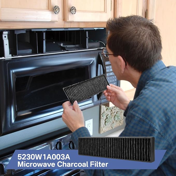 5230W1A003A Microwave Charcoal Filter Compatible with LG GE Microwave Charcoal Air Filter JVM7195SK6SS PVM9005SJ8SS WB06X10807 LMHM2237BD LMV1650ST