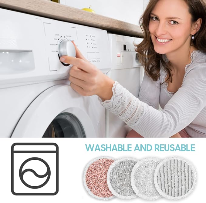 AIR U+ 8 Pack Multifunctional Steam Mop Pads for Shark Steam & Scrub Mop | Washable Steam Mop Pads for Various Floor Type, for Shark S8201 S8001 S7001 S7201 S7000AMZ S7000 S7005 S7020 S7001C Steam Mop