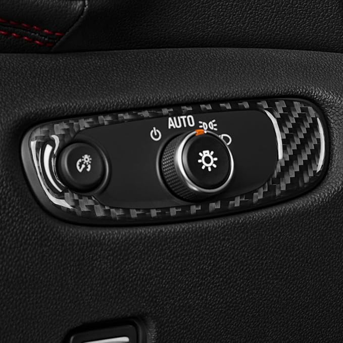 Dim Light Control Trim Decals Fit for Chevy Blazer 2019-2025 Type-B | for L LT RS Premier 2019 2020 2021 2022 2023 2024 2025|Real Carbon Fiber|Thick Overlay|Anti-scratch|Interior Cover