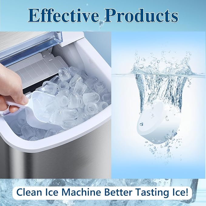 Ice Machine Cleaner Descaler Tablets-36Pack Ice Maker Cleaner | Compatible with Frigidaire, Opal, GE Profile, Kitchenaid, Nickel Safe Scale Remover for Countertop, Nugget Ice Makers