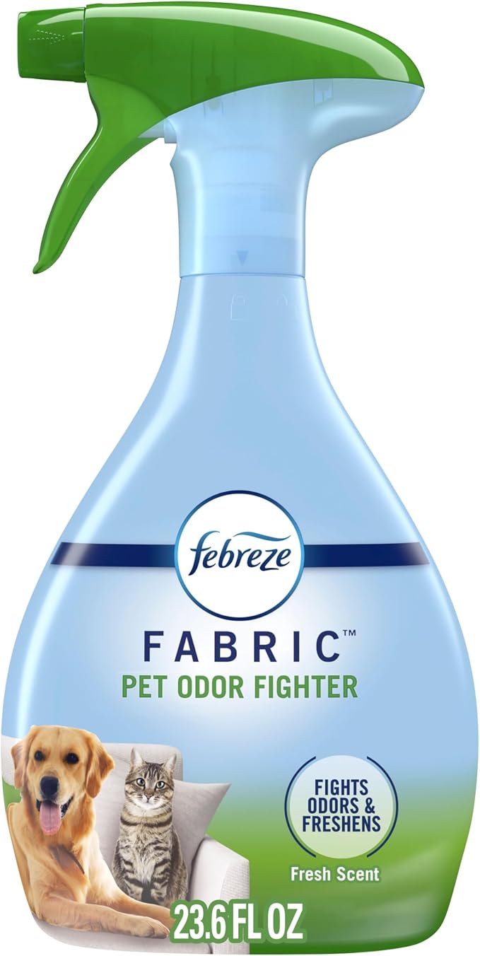 Febreze Fabric Spray Air Freshener, Odor-Fighting Fabric Refresher, Sneaker Balls Alternative, Couch Cleaner, Linen Spray, Multi-Use, Pet Odor Fighter Scent, 23.6 fl oz