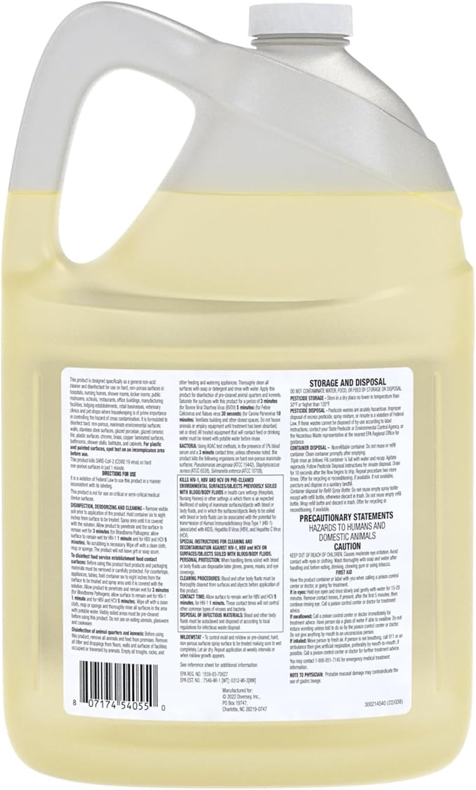 VIREX Diversey All Purpose Disinfectant Cleaner, 1 Gallon, 2 Pack