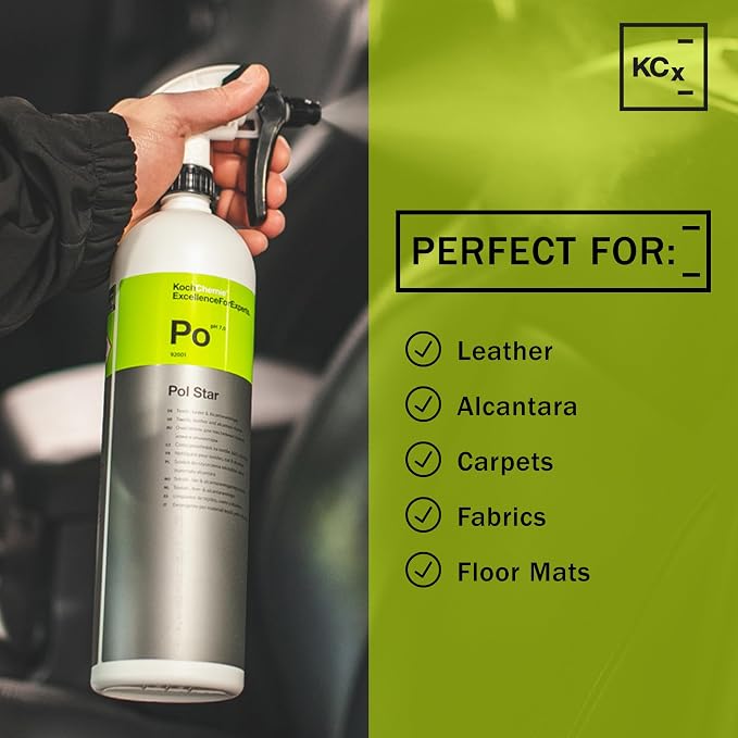 KOCHCHEMIE Pol Star - Vehicle Leather & Suede Cleaner; Effective Natural Vehicle Cleaner with Protection Formula; Cleans and Protects Cars Without Leaving Water Marks (1 Liter)