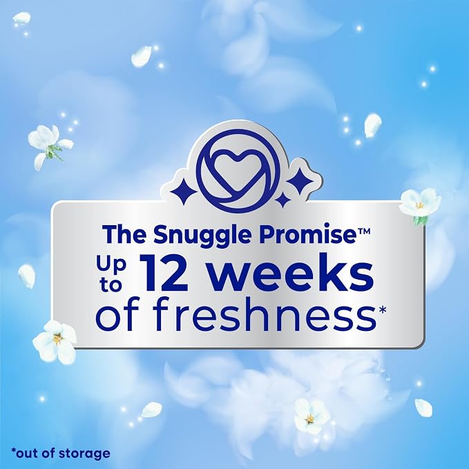 Snuggle In Wash Scent Booster, Blue Sparkle, 21oz, 4-Pack | Fragrance enhancer for clothes, bedding and activewear, HE safe, Bead form, Works in all machines and water temperatures