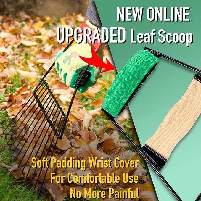 Altdorff Steel Leaf Scoops, Hand Rakes for Picking Up Leaves, Sturdy Garden Large Leaf Grabber Leaf Rake for Picking up Leaves, Collect Garbage and More